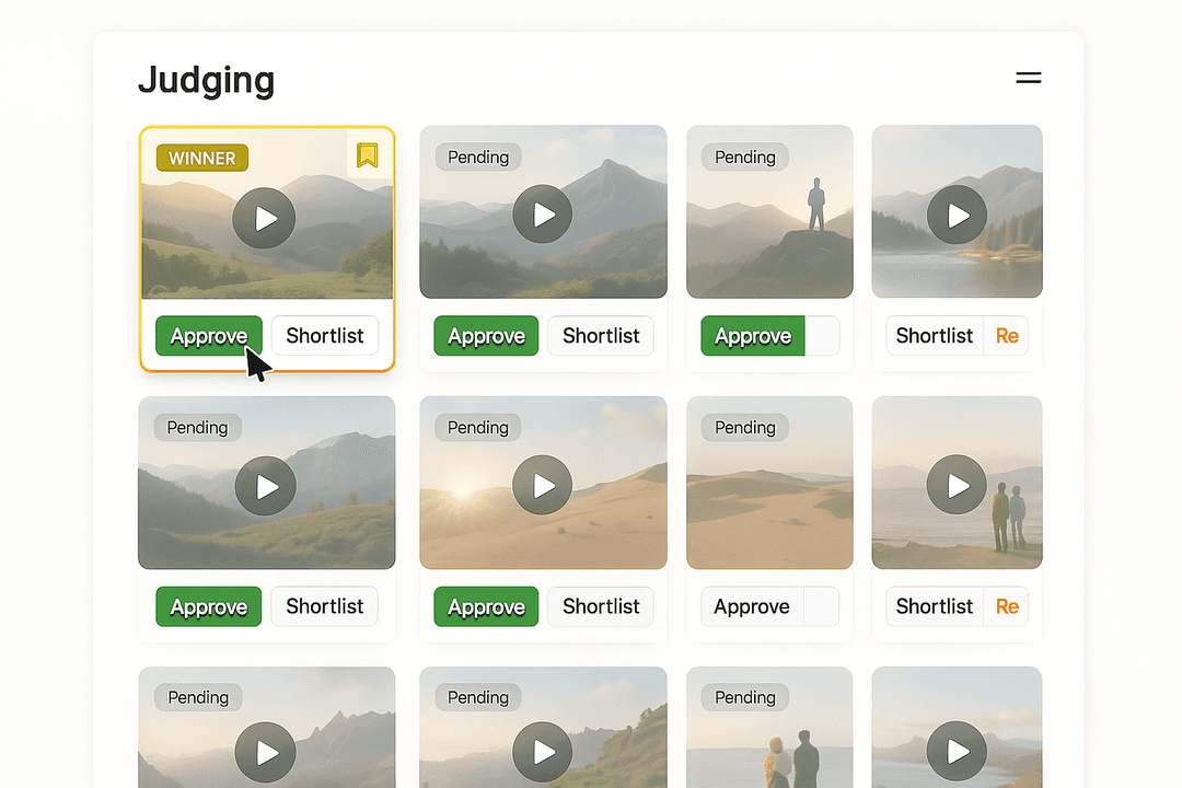 Pick winners & download content