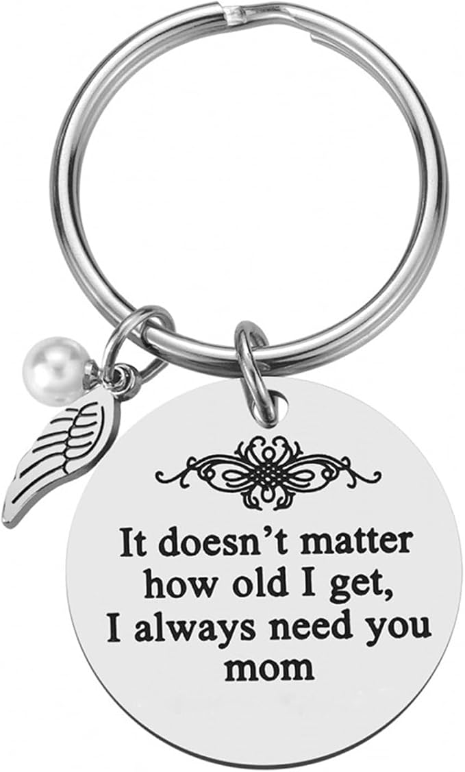 Personalized "I Always Need You, Mom" Stainless Steel Keychain