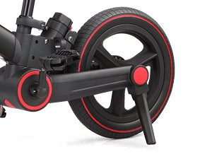 MMD 6 in 1 Toddler Bike with Push Handle for Kids 18-60 Months, 12" Foldable Balance Bike with Training Wheels, Pedals, Brakes, Kickstand, Push Tricycle Toddler Gift & Toys for Boy & Girl